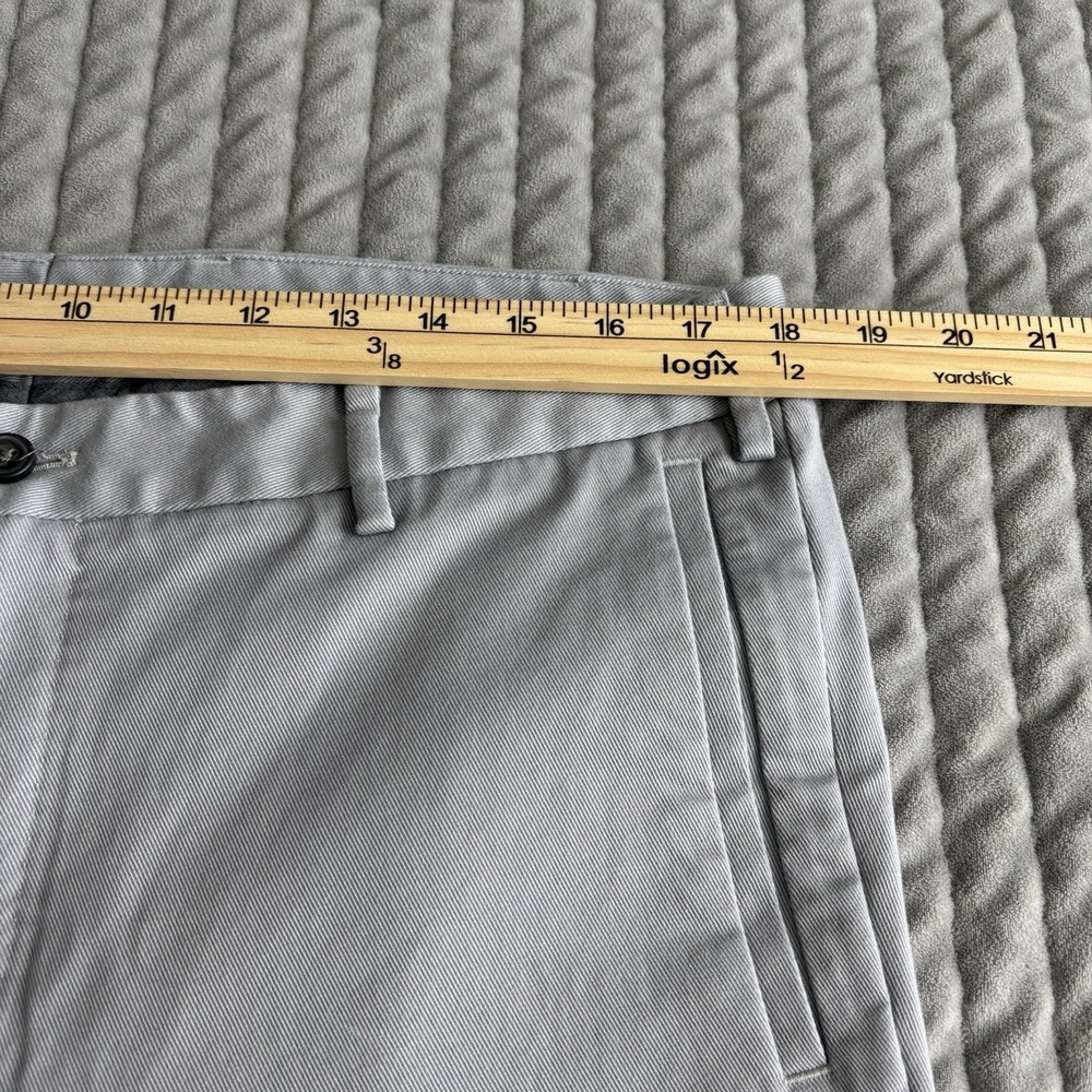 J. Hilburn Chino Pants Mens 36x32 Light Gray Cotton Stretch Preppy - Picture 4 of 11